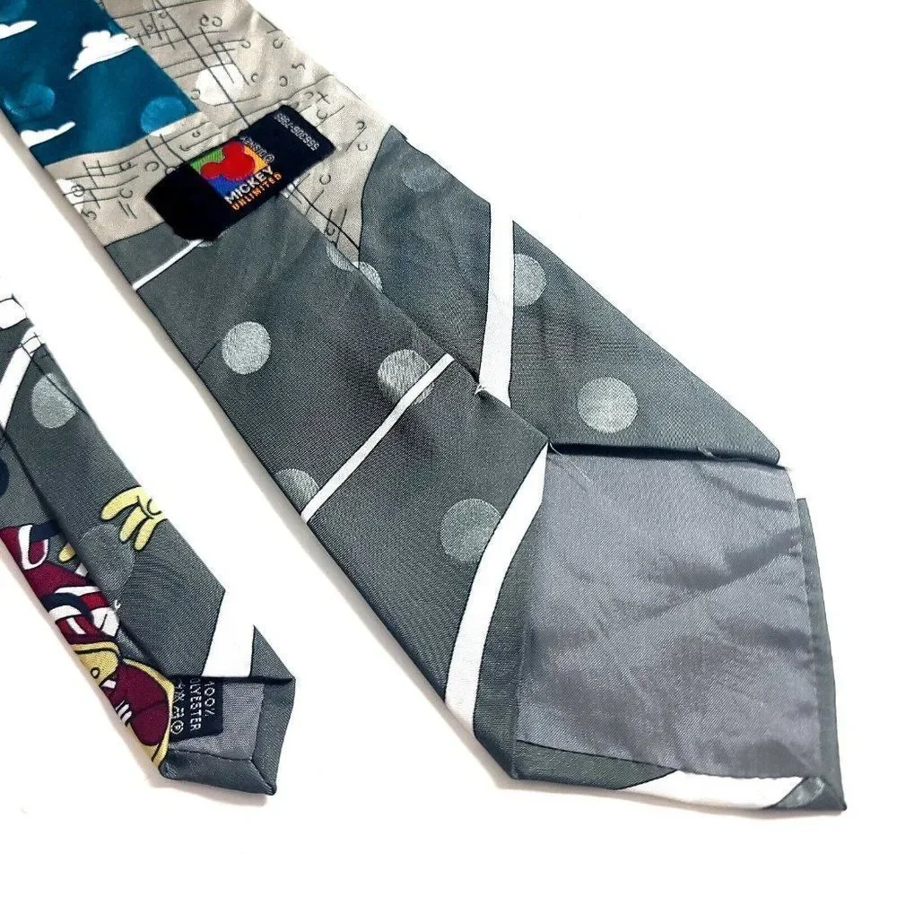 Disney Mickey Unlimited Soccer Green Jacquard Print Polyester Short‎ Wide Tie